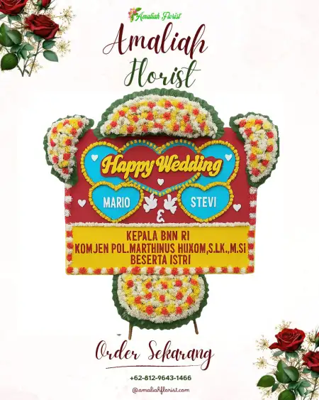 Papan Bunga Pernikahan Bongkasa Pertiwi